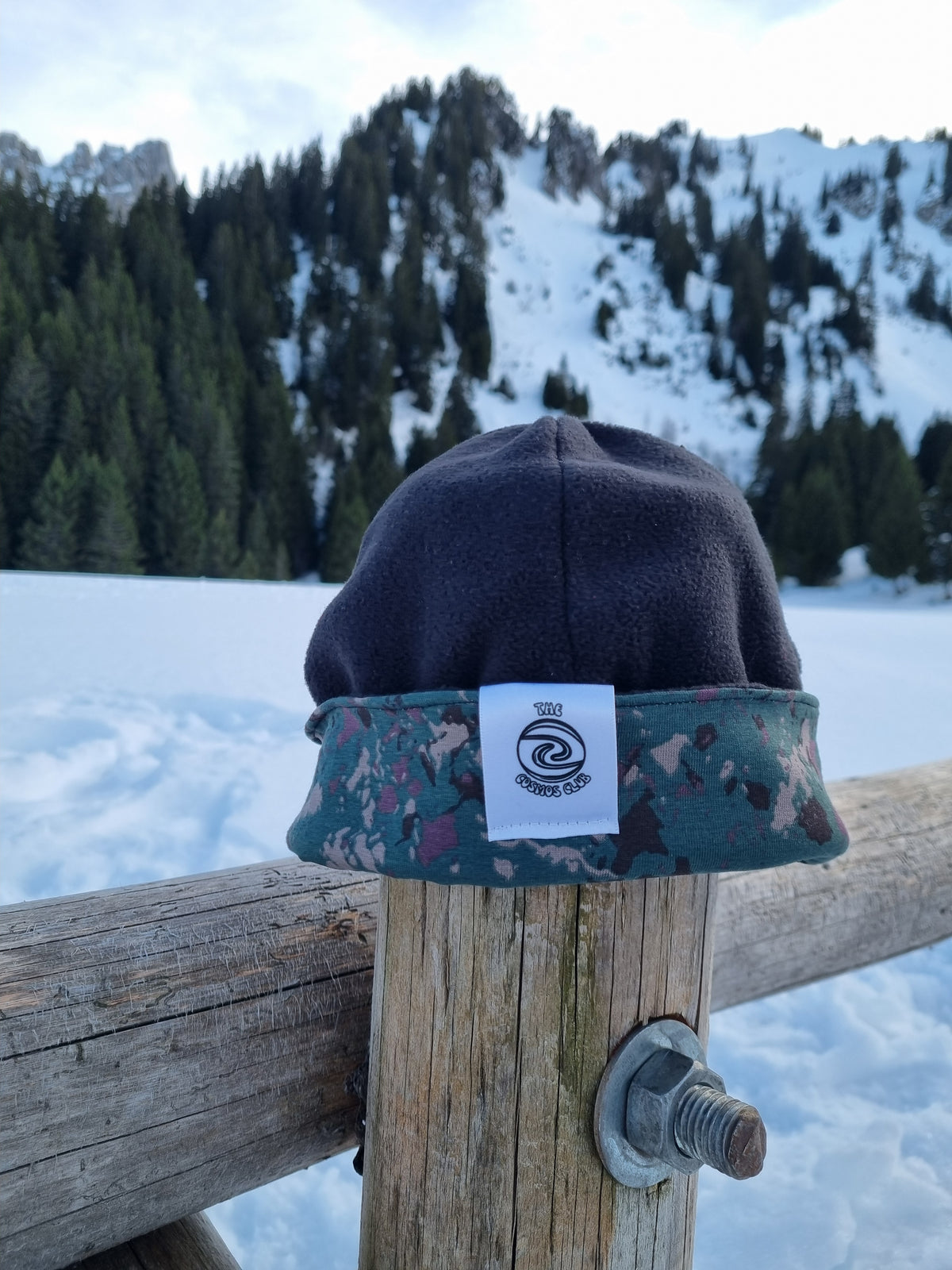 Bonne reversible polaire noir et strecth militaire