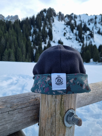 Bonne reversible polaire noir et strecth militaire