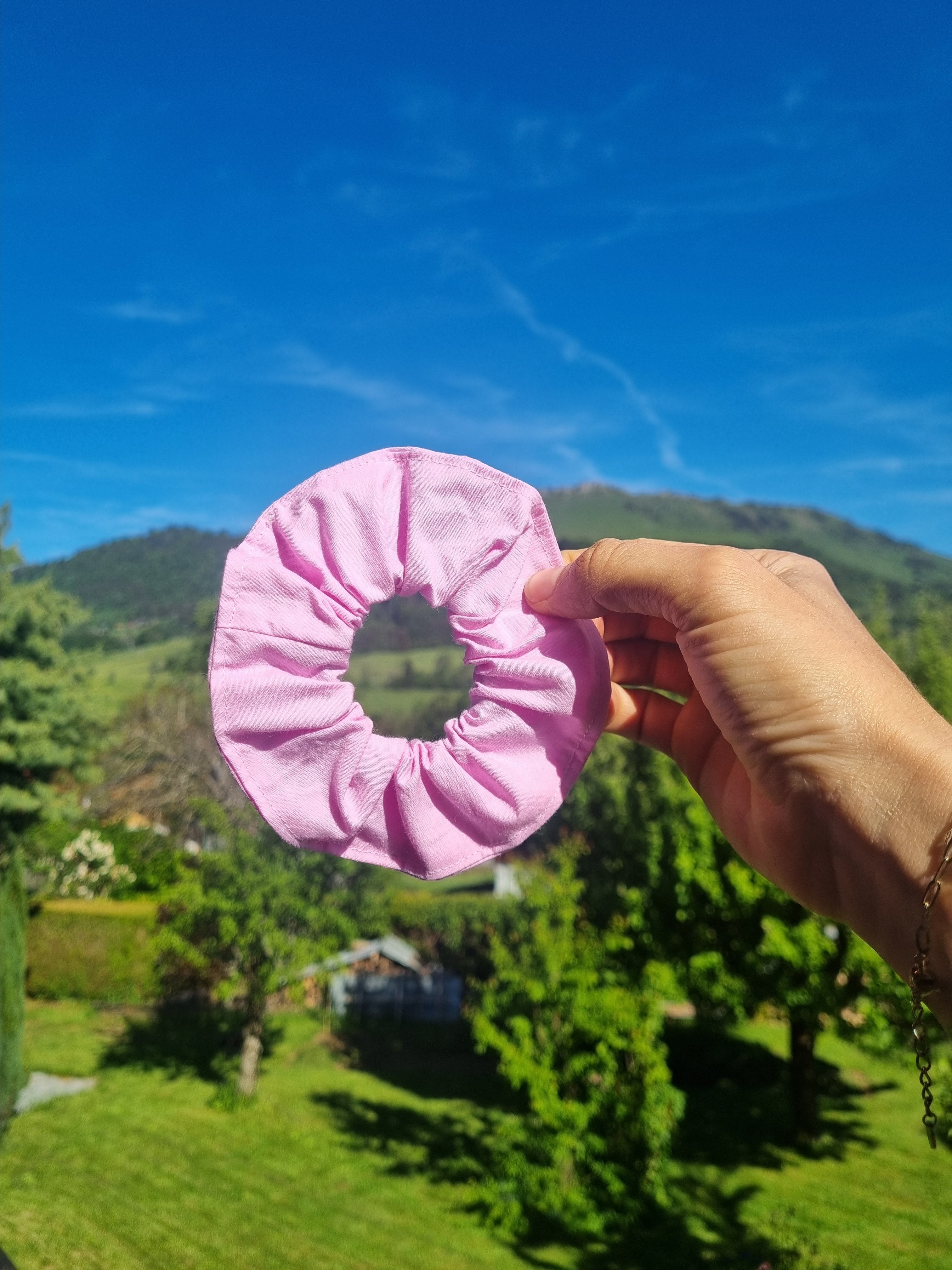 Scrunchie rose / chouchou / cheveux 